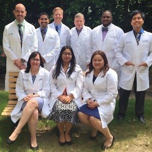 Residents with Dr. Robert Donnell (center, standing)