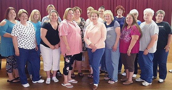 Members of the Mississippi River Eagles Auxiliary made the grant presentations at a recent meeting.