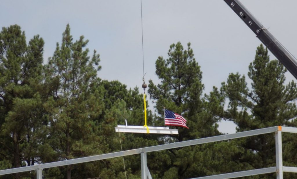 The final beam for the Mercy Fort Smith Rehabilitation Hospital was put into placed on July 1.