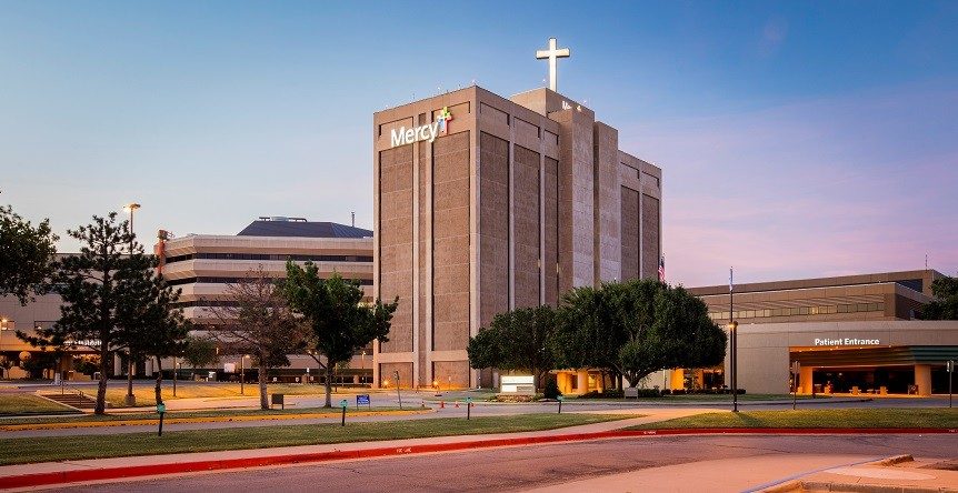 Exterior photo of Mercy Hospital Oklahoma City