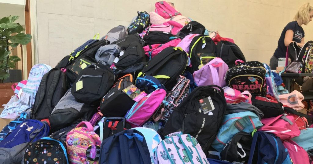 In 2018, Mercy Hospital Springfield collected 275 backpacks filled with school supplies for school-age kids in need.