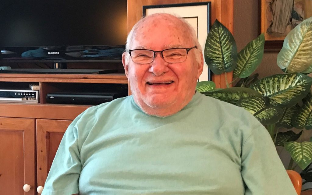 Donald Rayburn spends time at home the day after doctors at Mercy Hospital Springfield improved the blood flow through the arteries in his legs.