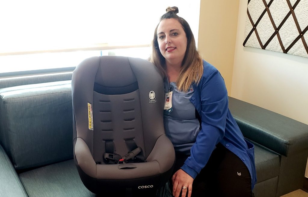 Thanks to a donation from the Joplin Elks, Mercy Joplin NICU nurse Rebecca Brown and her co-workers will help distribute hundreds of car seats to Mercy patients’ families in need.