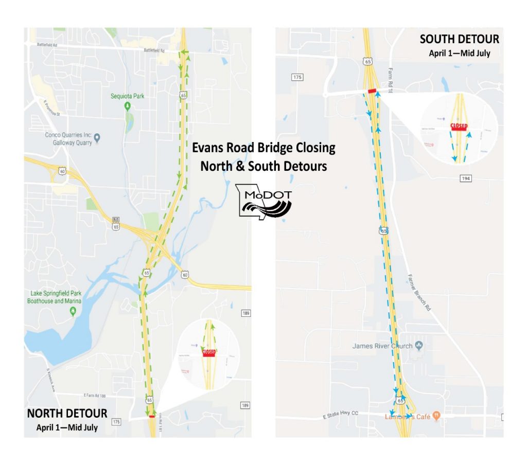 Evans Road Closure Detours