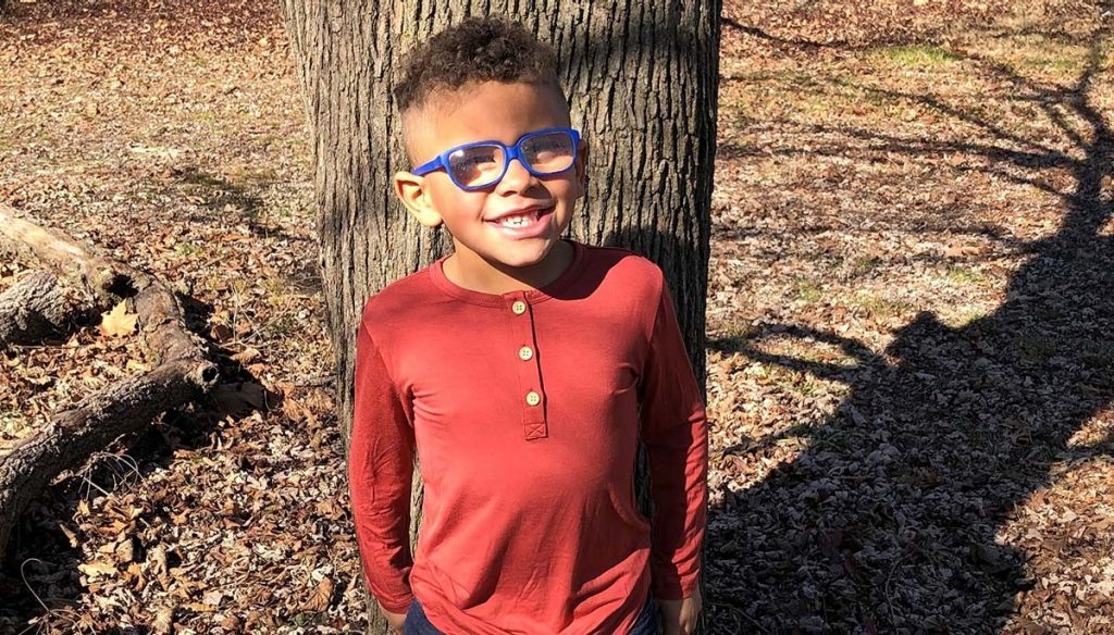 KJ Sallee, with his latest prescription glasses.