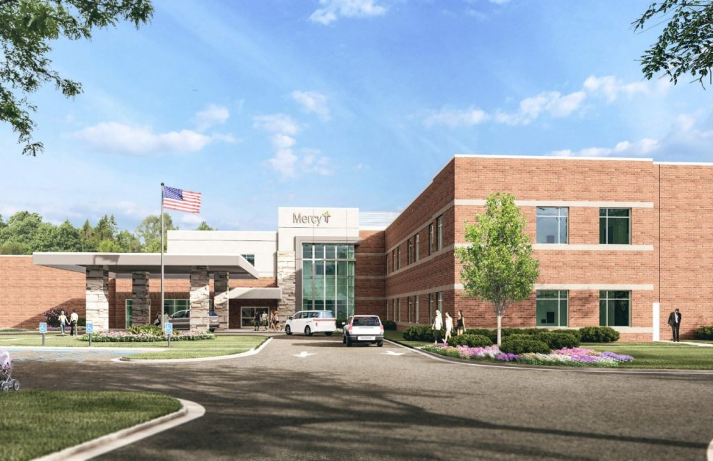 A rendering shows Mercy Rehabilitation Hospital Fort Smith.