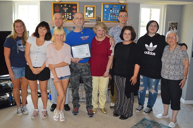 Several family members also participated in the ceremony honoring Vietnam veteran Charles "Tom" Roper.