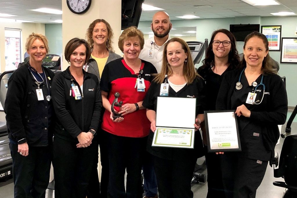 The cardiac rehabilitation team at Mercy Hospital Washington were honored with the DAISY Team Award for outstanding patient care at an award ceremony on Dec. 30.