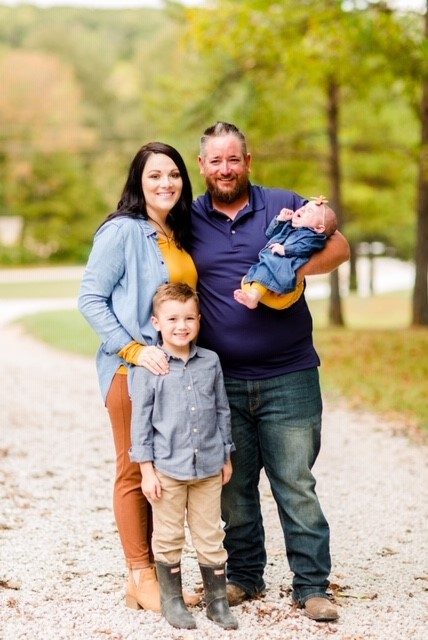 Janel Reeves with her husband, Justin Cody, their daughter, Mela, and their son, Mason.