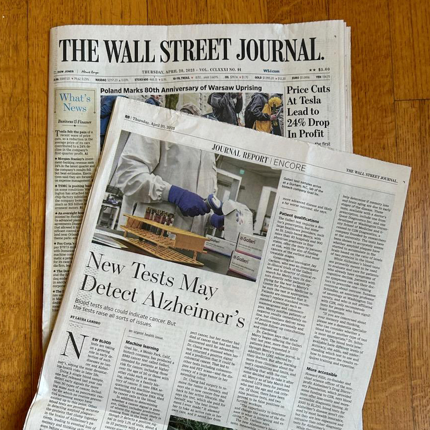 WSJ Features Mercy for Offering Cancer Blood Test Mercy