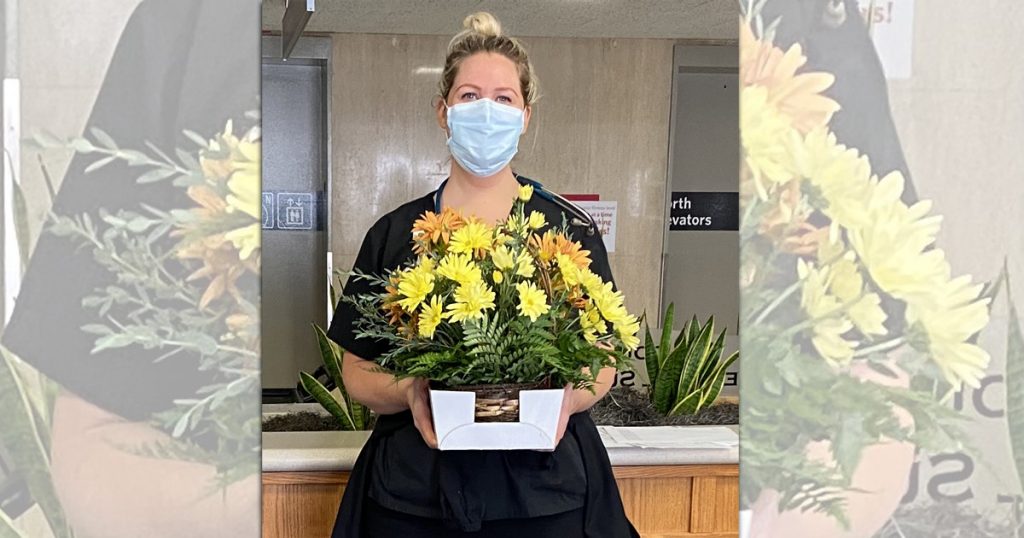 Chelsea Koller, an oncology nurse at Mercy Hospital St. Louis, received the October 2020 DAISY Award.
