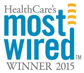 HealthCare's Most Wired Winner 2015 logo