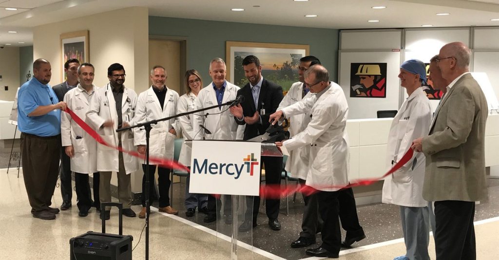 Mercy doctors cut the ribbon on Phase I of the new Mercy Heart Hospital Springfield after a blessing ceremony on Nov. 19, 2018.