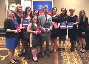 Mercy nurses who were finalists in the 2016 Excellence in Nursing awards.
