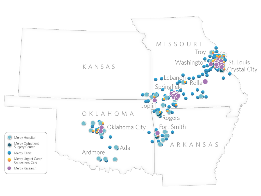 Mercy Research Area Map