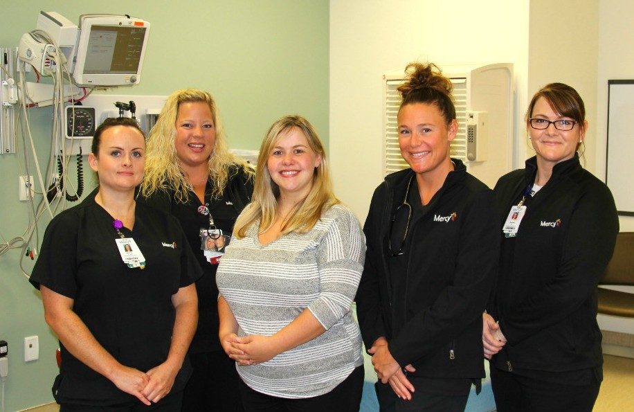 Mercy Hospital Joplin's Sexual Assault Nurse Examiner team and Dr. Amy Hinkle (center).
