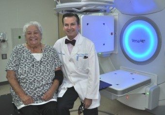 Thanks to Dr. Duane Myers, radiation oncologist at Mercy Hospital Joplin, and a new stereotactic radiosurgery treatment, Linda Hall had only five
	treatments for lung cancer and has seen her tumor decrease by about two-thirds.
