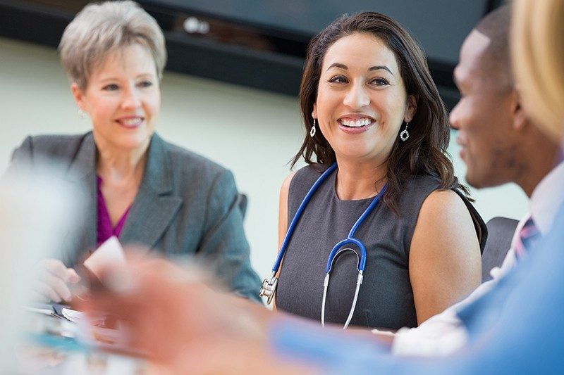 woman provider in a meeting