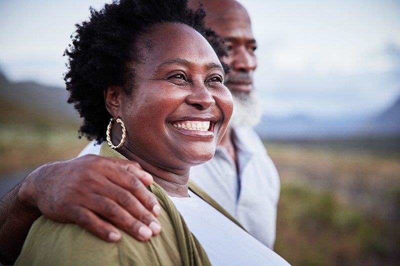 couple smiling